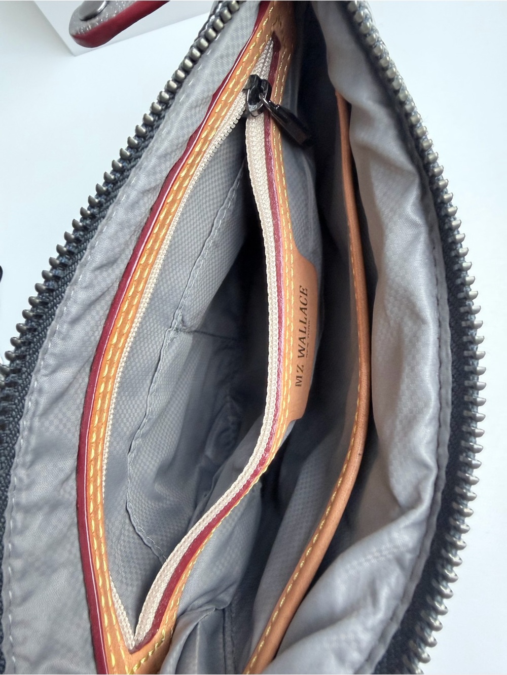 MZ Wallace Ruby Quilted Crossbody Purse Bag in Metallica Silver - Picture 6 of 8